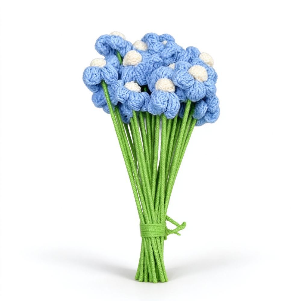 1枝蓝色泡芙花