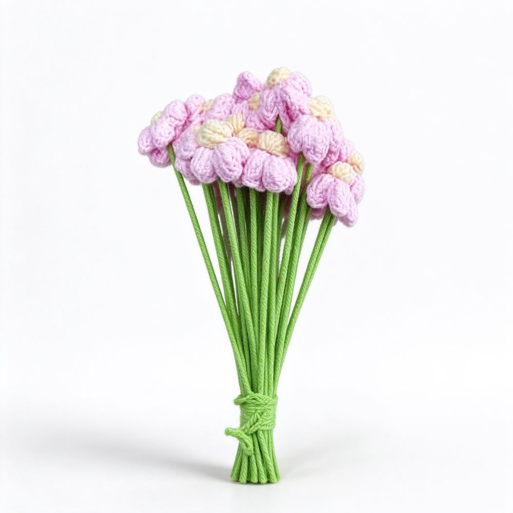 1枝粉色泡芙花