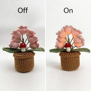 铃兰花小夜灯盆栽-黄色